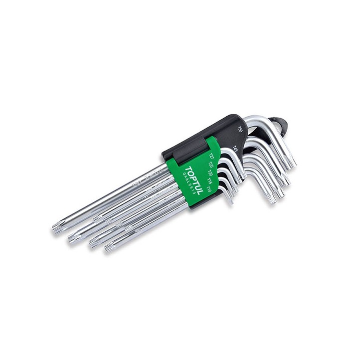 LLAVE TORX CON SEGURO 9 PZ TOPTUL